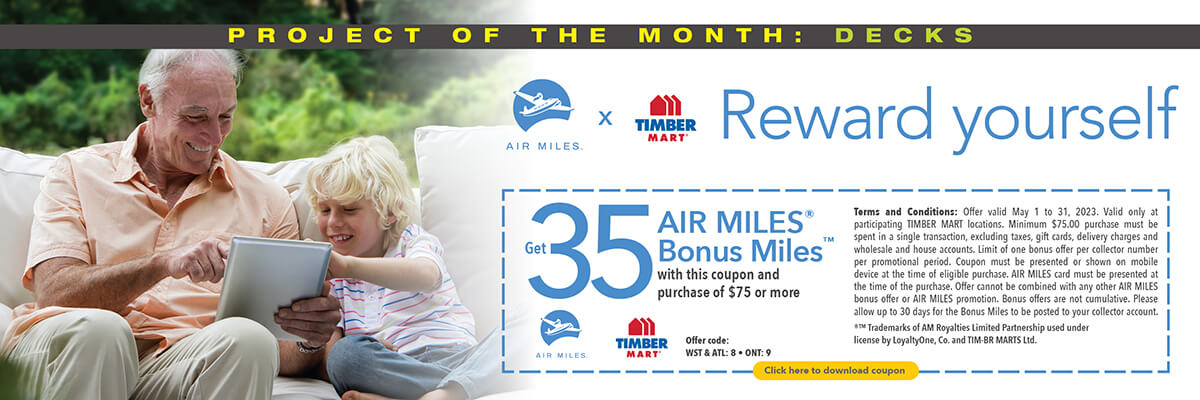 Get 35 AIR MILES BONUS Miles with this coupon and purchase of $75 or more. Click to Download.