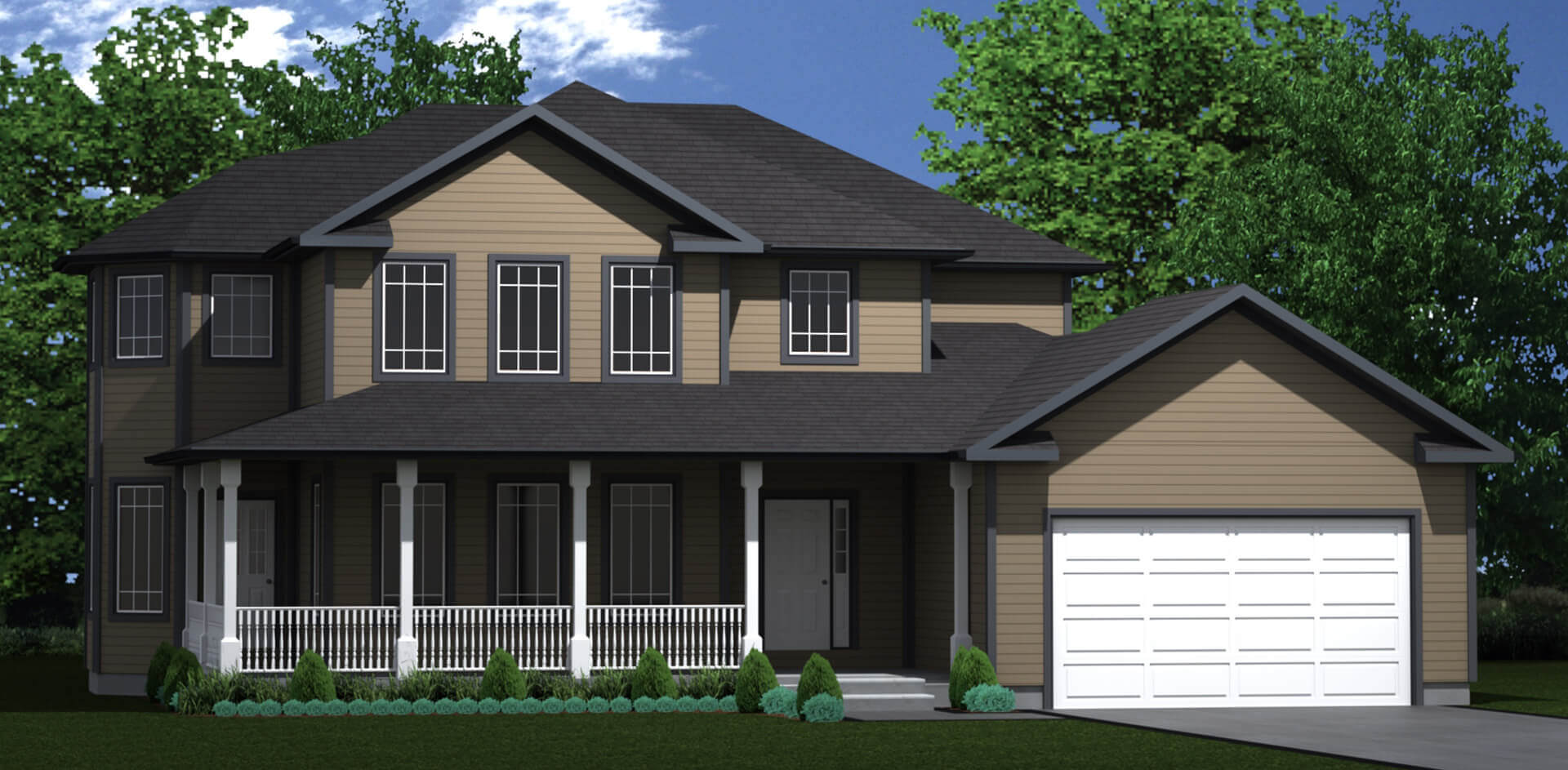 2727 sq.ft. timber mart house 4 bed 3 bath exterior render