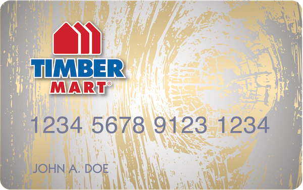 TIMBERMART credit card.