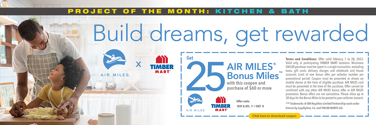 Build dreams, get rewards. Click here to download coupon.
