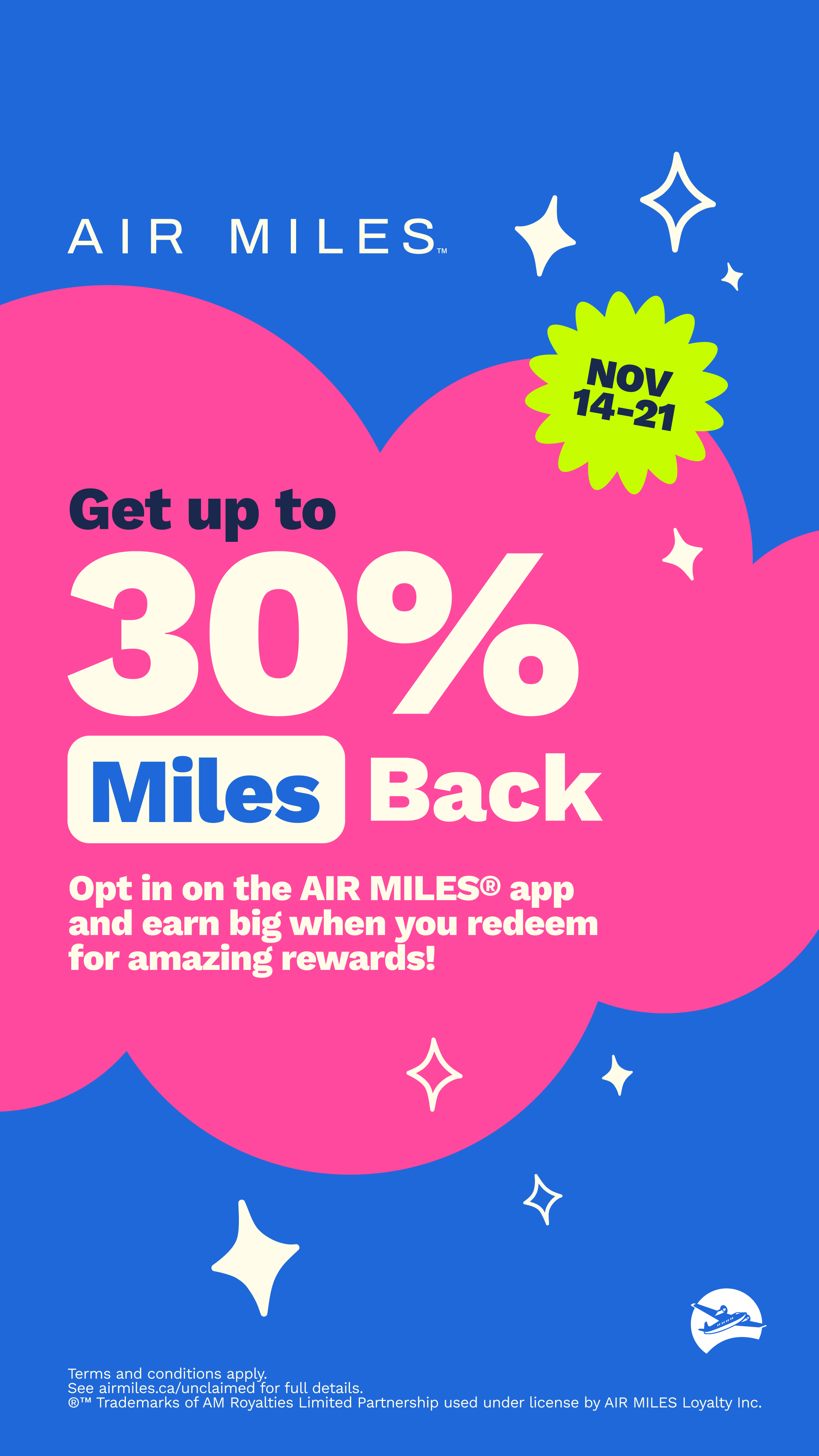 Air Miles 30% Back Event