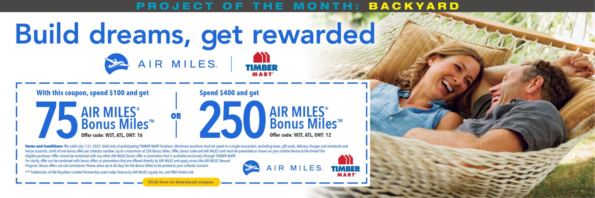 Air Miles Rewards Program Canada's Building Centre TIMBER MART